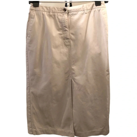 Eddie Bauer Skirt Straight Chino Skirt Plus  Size 14 Petite - Picture 1 of 5